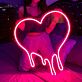 tropfendes Herz LED-Neonschild Schlafzimmer Wohnzimmer