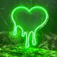 tropfendes Herz LED-Neonschild Schlafzimmer Wohnzimmer
