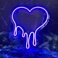 tropfendes Herz LED-Neonschild Schlafzimmer Wohnzimmer