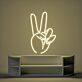 Peace Hand LED Neonschild als moderne Wanddekoration für Wohnzimmer Schlafzimmer Bar und Studio