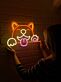 Hund mit Zunge und Pfoten LED-Neonschild Wanddekoration