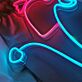 Engel- und Teufelherz LED-Neonschild Schlafzimmer Wohnzimmer