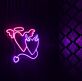 Engel- und Teufelherz LED-Neonschild Schlafzimmer Wohnzimmer