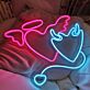 Engel- und Teufelherz LED-Neonschild Schlafzimmer Wohnzimmer