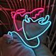 Engel- und Teufelherz LED-Neonschild Schlafzimmer Wohnzimmer