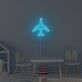 Flugzeug Silhouette LED Neonschild als moderne Wanddekoration für Kinderzimmer Wohnzimmer und stilvolle Interieurs