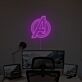 Avengers Logo LED Neonschild als moderne Wanddekoration für Fan Zimmer Gaming Zimmer und Büro
