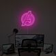 Avengers Logo LED Neonschild als moderne Wanddekoration für Fan Zimmer Gaming Zimmer und Büro