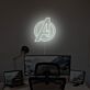 Avengers Logo LED Neonschild als moderne Wanddekoration für Fan Zimmer Gaming Zimmer und Büro
