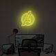 Avengers Logo LED Neonschild als moderne Wanddekoration für Fan Zimmer Gaming Zimmer und Büro