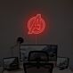 Avengers Logo LED Neonschild als moderne Wanddekoration für Fan Zimmer Gaming Zimmer und Büro