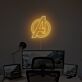 Avengers Logo LED Neonschild als moderne Wanddekoration für Fan Zimmer Gaming Zimmer und Büro
