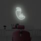Abstraktes lineares LED Neonschild mit modernem Gesichtsmotiv für Wohnzimmer Schlafzimmer Studio oder stilvolle Wanddekoration