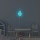 Abstraktes LED Neonschild mit minimalistischem Flammenmotiv für Kinderzimmer Wohnzimmer Studio oder moderne Wanddekoration
