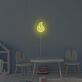 Abstraktes LED Neonschild mit minimalistischem Flammenmotiv für Kinderzimmer Wohnzimmer Studio oder moderne Wanddekoration