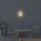 Abstraktes LED Neonschild mit minimalistischem Flammenmotiv für Kinderzimmer Wohnzimmer Studio oder moderne Wanddekoration