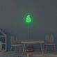 Abstraktes LED Neonschild mit minimalistischem Flammenmotiv für Kinderzimmer Wohnzimmer Studio oder moderne Wanddekoration