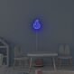 Abstraktes LED Neonschild mit minimalistischem Flammenmotiv für Kinderzimmer Wohnzimmer Studio oder moderne Wanddekoration