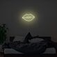 Abstraktes Lippen LED Neonschild moderne Linienkunst stilvolle Wandbeleuchtung für Schlafzimmer Wohnzimmer oder kreatives Interior Design