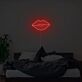 Abstraktes Lippen LED Neonschild moderne Linienkunst stilvolle Wandbeleuchtung für Schlafzimmer Wohnzimmer oder kreatives Interior Design