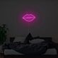 Abstraktes Lippen LED Neonschild moderne Linienkunst stilvolle Wandbeleuchtung für Schlafzimmer Wohnzimmer oder kreatives Interior Design