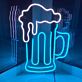Bierkrug mit Schaum LED-Neonschild für Bar und Kneipe