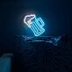 Bierkrug mit Schaum LED-Neonschild für Bar und Kneipe