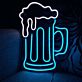 Bierkrug mit Schaum LED-Neonschild für Bar und Kneipe