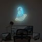 Süßes Astronaut LED Neonschild mit Planet und Ring Ruhige Wandbeleuchtung für Kinderzimmer Büro und moderne Wohnräume