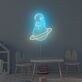 Süßes Astronaut LED Neonschild mit Planet und Ring Ruhige Wandbeleuchtung für Kinderzimmer Büro und moderne Wohnräume