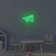Minimalistisches Papierflieger Motiv LED Neonschild Dezente Neon Wanddekoration für Kinderzimmer Spielbereich und moderne Wohnräume