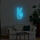 Minimalistisches Peace Handzeichen LED Neonschild Rotes Neon Wandlicht für Wohnzimmer Schlafzimmer und moderne ruhige Einrichtung