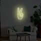 Minimalistisches Peace Handzeichen LED Neonschild Rotes Neon Wandlicht für Wohnzimmer Schlafzimmer und moderne ruhige Einrichtung