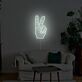 Minimalistisches Peace Handzeichen LED Neonschild Rotes Neon Wandlicht für Wohnzimmer Schlafzimmer und moderne ruhige Einrichtung