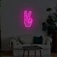 Minimalistisches Peace Handzeichen LED Neonschild Rotes Neon Wandlicht für Wohnzimmer Schlafzimmer und moderne ruhige Einrichtung