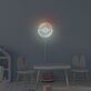 Abstraktes Kreis Symbol LED Neonschild Moderne geometrische Wandbeleuchtung für Home Office und Gaming Räume