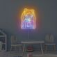 Anime Stil Mädchen LED Neonschild Kreative Wandbeleuchtung mit Getränk Motiv für Schlafzimmer Studio und Jugendzimmer