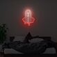 Abstrakte Maskenform LED Neonschild Künstlerische Neon Wandbeleuchtung im modernen Street Art Stil