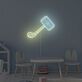 Abstraktes Hammer Symbol LED Neonschild für moderne Wanddekoration