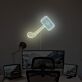 Abstraktes Hammer Symbol LED Neonschild für moderne Wanddekoration