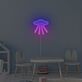 UFO LED Neonschild mit Lichtstrahlen für moderne Wanddekoration