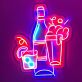 Bier und Getränke Motiv LED Neonschild für Bar Party und moderne Wanddekoration