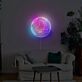 Abstraktes Weltkugel Motiv LED Neonschild für moderne Wanddekoration und Atmosphäre