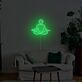 Minimalistisches Meditationsmotiv LED Neonschild für ruhige Wanddekoration