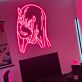 Neon Mädchen Porträt LED Neonschild Wanddekoration