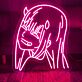 Neon Mädchen Porträt LED Neonschild Wanddekoration