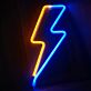 Blitzsymbol LED-Neonschild für Wohnzimmer Bar