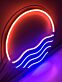 Sonnenuntergang über dem Meer LED-Neonschild Wohnzimmer Bar