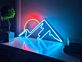 Berg mit Sonnenuntergang LED-Neonschild Wohnzimmer Büro