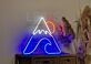 Berg mit Welle und Sonne LED-Neonschild Wohnzimmer Büro
